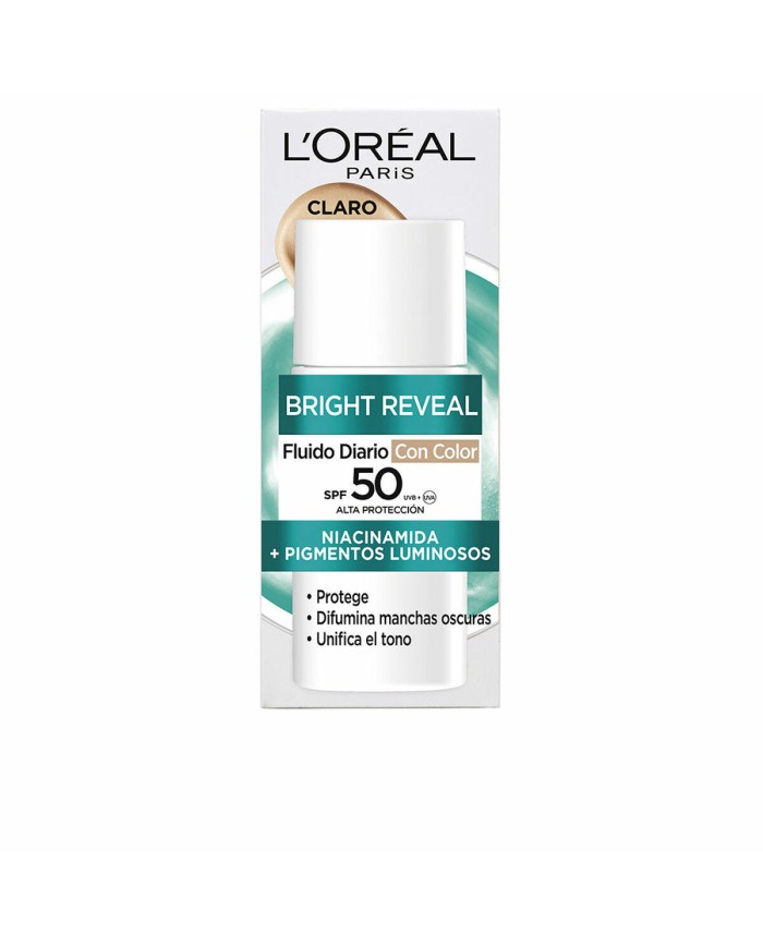Crema Viso L'Oreal Make Up BRIGHT REVEAL NIACINAMIDA Spf 50 50 ml Crema Viso L'Oreal Make Up BRIGHT REVEAL NIACINAMIDA Spf 50 50 ml