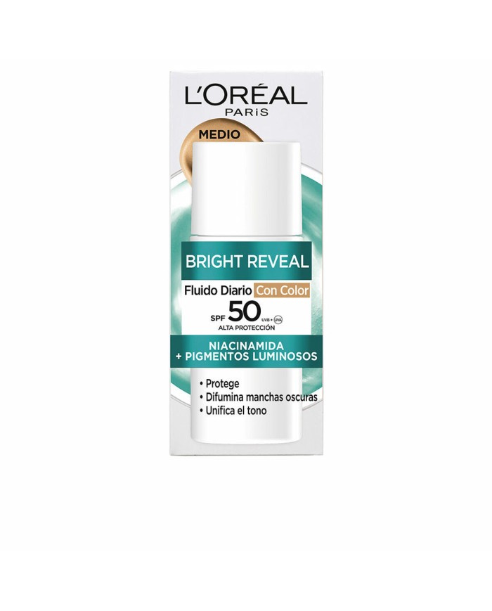 Crema Viso L'Oreal Make Up BRIGHT REVEAL NIACINAMIDA Spf 50 50 ml Crema Viso L'Oreal Make Up BRIGHT REVEAL NIACINAMIDA Spf 50 50 ml
