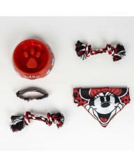 Set regalo di benvenuto per cani Minnie Mouse Rosso 5 Pezzi