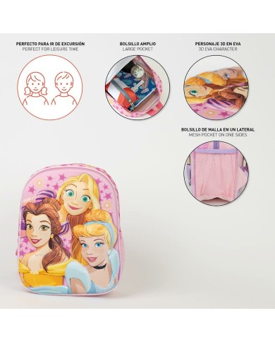 Zaino Scuola Disney Princess Rosa 25 x 31 x 10 cm Zaino Scuola Disney Princess Rosa 25 x 31 x 10 cm