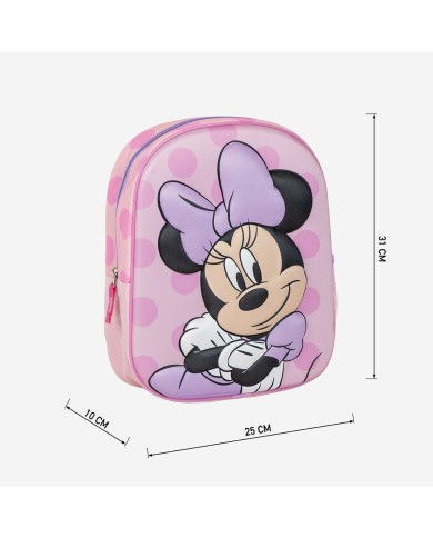 Zaino Scuola Minnie Mouse Rosa 25 x 31 x 10 cm Zaino Scuola Minnie Mouse Rosa 25 x 31 x 10 cm