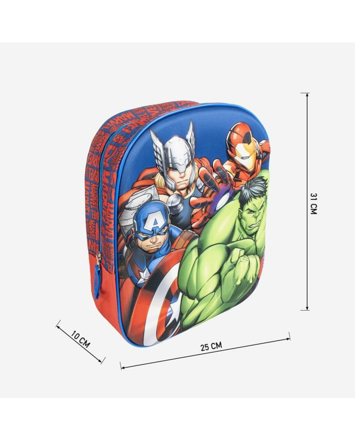 Zaino Scuola The Avengers Azzurro 8 x 31 x 27 cm