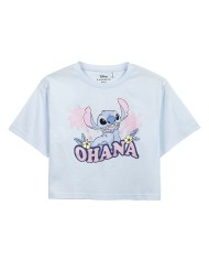 Maglia a Maniche Corte Donna Stitch Rosa chiaro