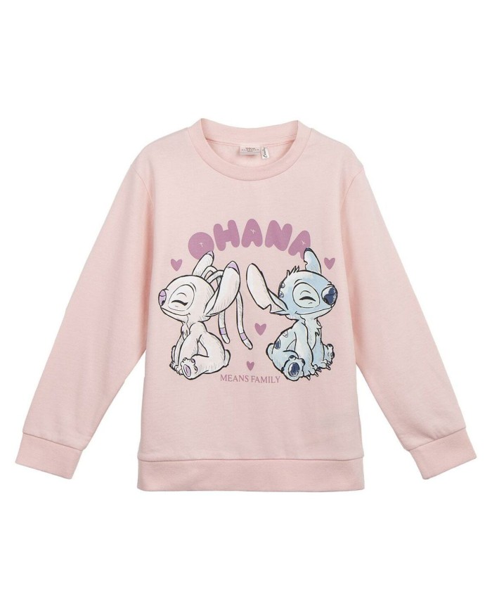 Felpa senza Cappuccio Stitch Rosa Felpa senza Cappuccio Stitch Rosa