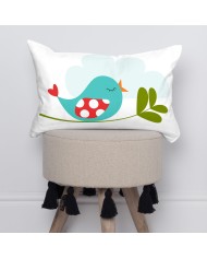 Fodera per cuscino HappyFriday Mr Fox Little Birds Multicolore 50 x 30 cm