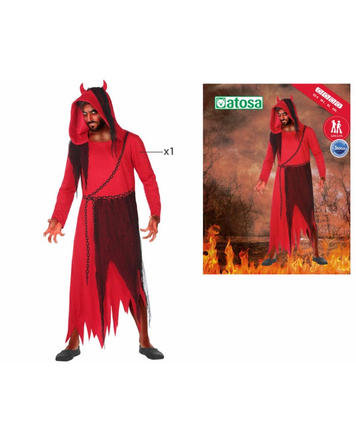 Costume per Adulti Rosso Demonio XL (1 Pezzi)
