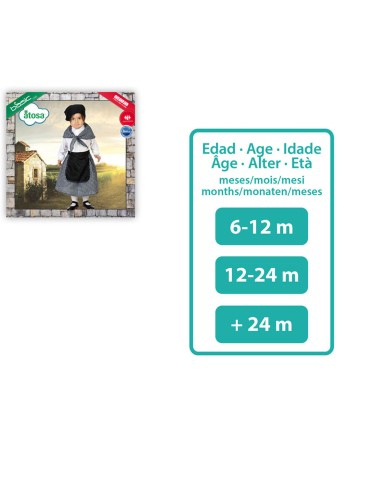 Costume per Neonati Nero Vecchia 24 Mesi + 24 Mesi