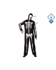 Costume per Adulti Nero Scheletro M/L
