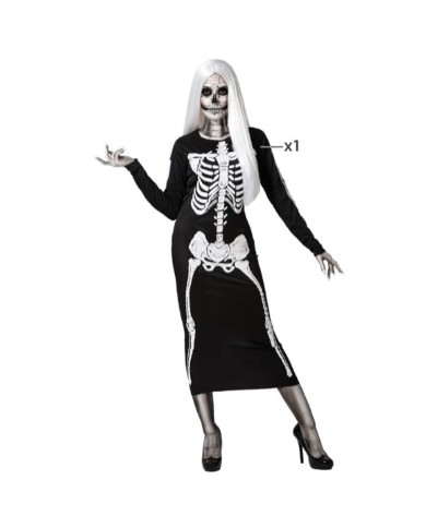 Costume per Adulti Nero Scheletro M/L Costume per Adulti Nero Scheletro M/L