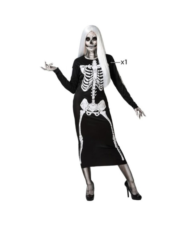 Costume per Adulti Nero Scheletro M/L