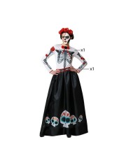 Costume per Adulti Scheletro Messicano Multicolore (XS/S)