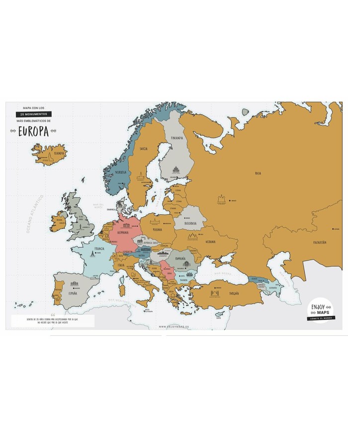 Mappamondo Europe 65 x 45 cm