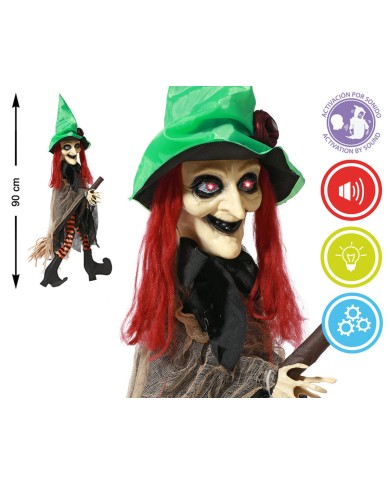 Decorazione per Halloween Strega 90 x 13 x 20 cm Decorazione per Halloween Strega 90 x 13 x 20 cm