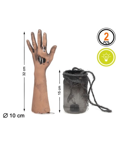 Decorazione per Halloween Mano 2 Pezzi 41 x 9 x 32 cm