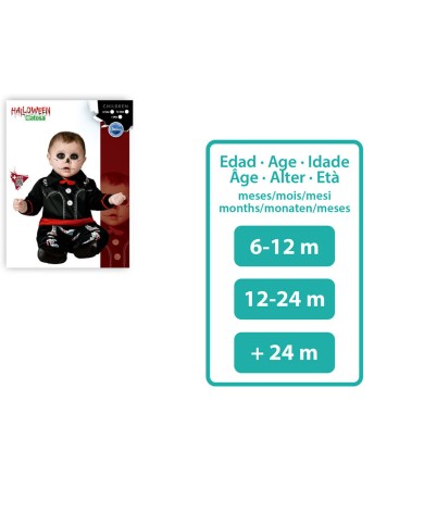 Costume per Bambini Scheletro 12-24 Mesi Costume per Bambini Scheletro 12-24 Mesi