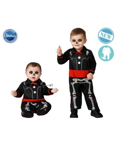 Costume per Neonati Scheletro + 24 Mesi Costume per Neonati Scheletro + 24 Mesi