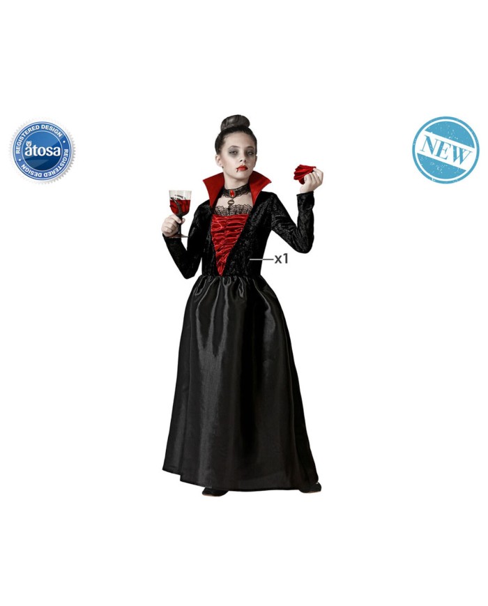 Costume per Bambini Vampiro Donna 10-12 Anni Costume per Bambini Vampiro Donna 10-12 Anni