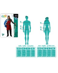 Costume per Adulti Re Medievale M/L Costume per Adulti Re Medievale M/L