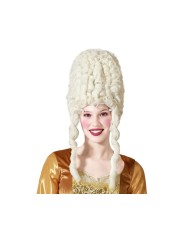 Parrucca d'Epoca Bianco Capelli Ricci Parrucca d'Epoca Bianco Capelli Ricci