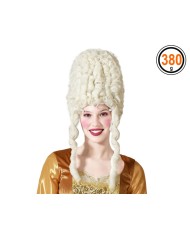 Parrucca d'Epoca Bianco Capelli Ricci