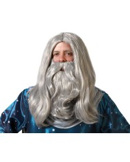 Parrucca d'Epoca Bianco Capelli Ricci Parrucca d'Epoca Bianco Capelli Ricci