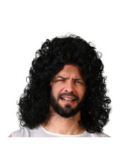 Parrucca Capelli Ricci Nero