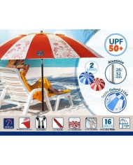 Ombrellone Ø 220 cm SPF50+ Marino