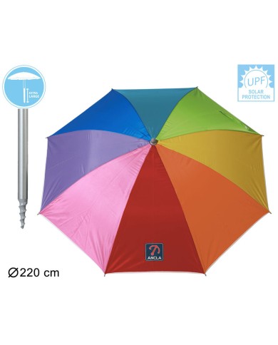 Ombrellone 220 cm UPF 50+ Arcobaleno Ombrellone 220 cm UPF 50+ Arcobaleno