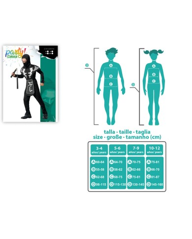 Costume per Bambini Multicolore Ninja Costume per Bambini Multicolore Ninja