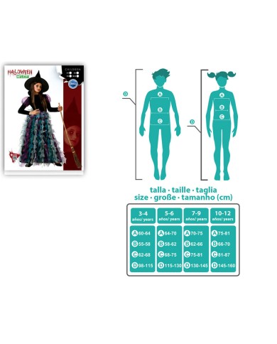 Costume per Bambini Strega 10-12 Anni Costume per Bambini Strega 10-12 Anni