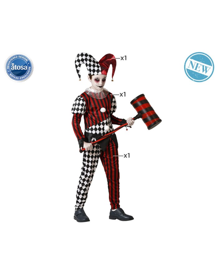 Costume per Bambini Arlecchino 5-6 Anni