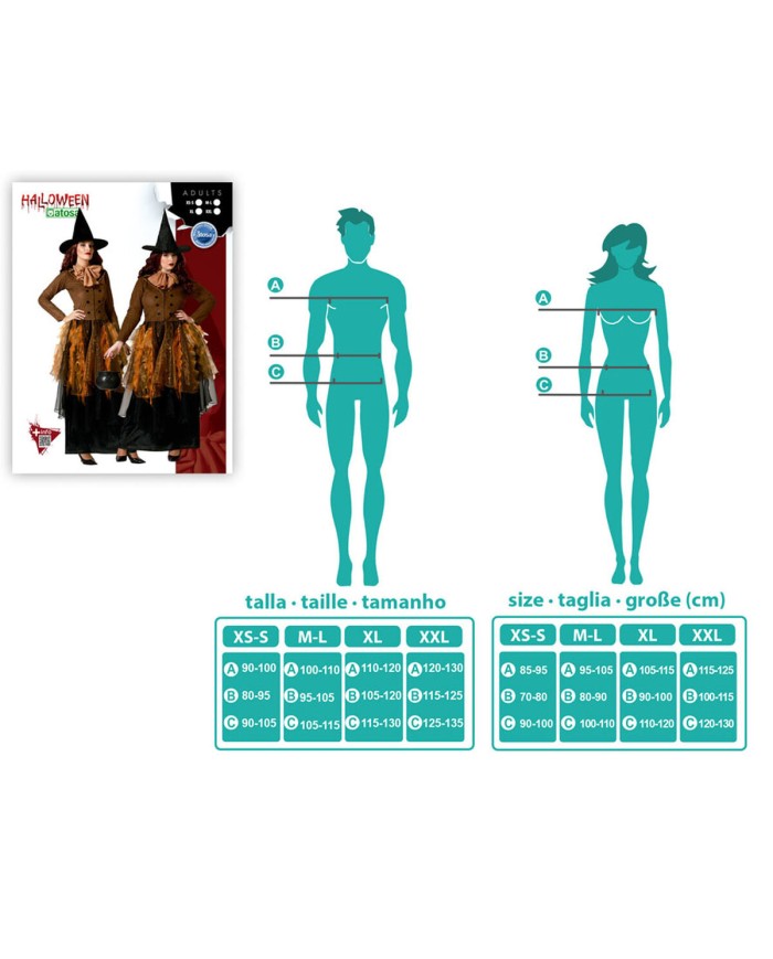 Costume per Adulti Strega M/L Costume per Adulti Strega M/L