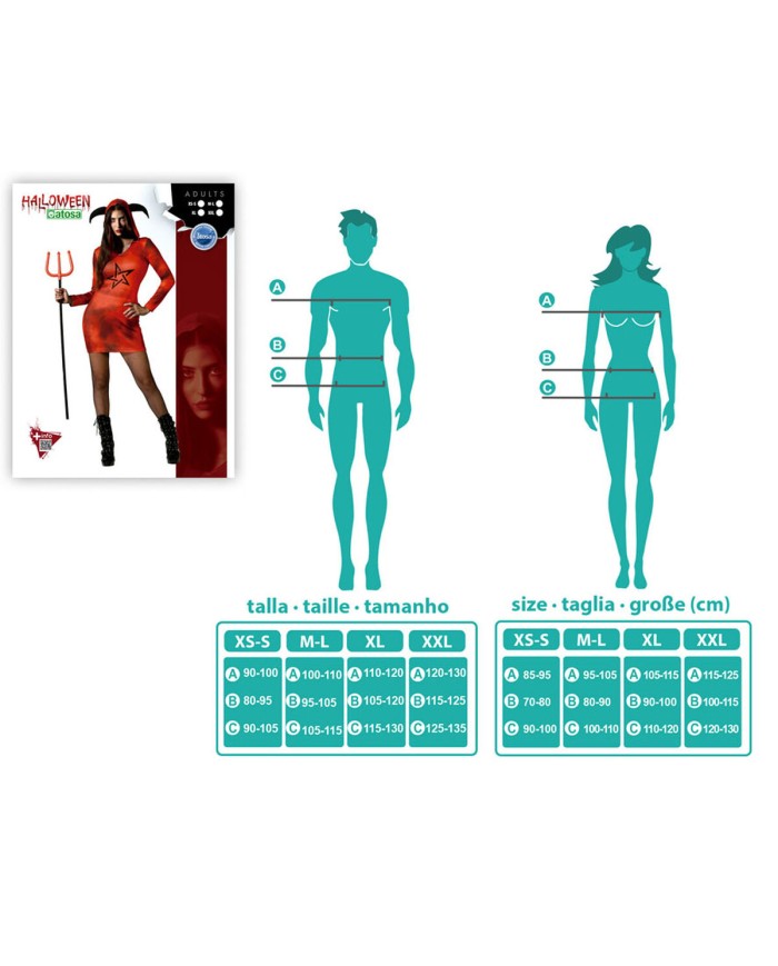 Costume per Adulti Demonio Donna M/L Costume per Adulti Demonio Donna M/L
