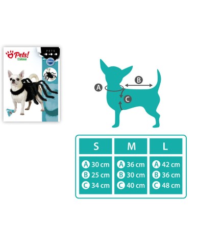 Costume per Cane Ragno Taglia L Costume per Cane Ragno Taglia L