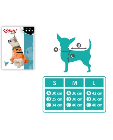Costume per Cane Zucca Taglia L Costume per Cane Zucca Taglia L