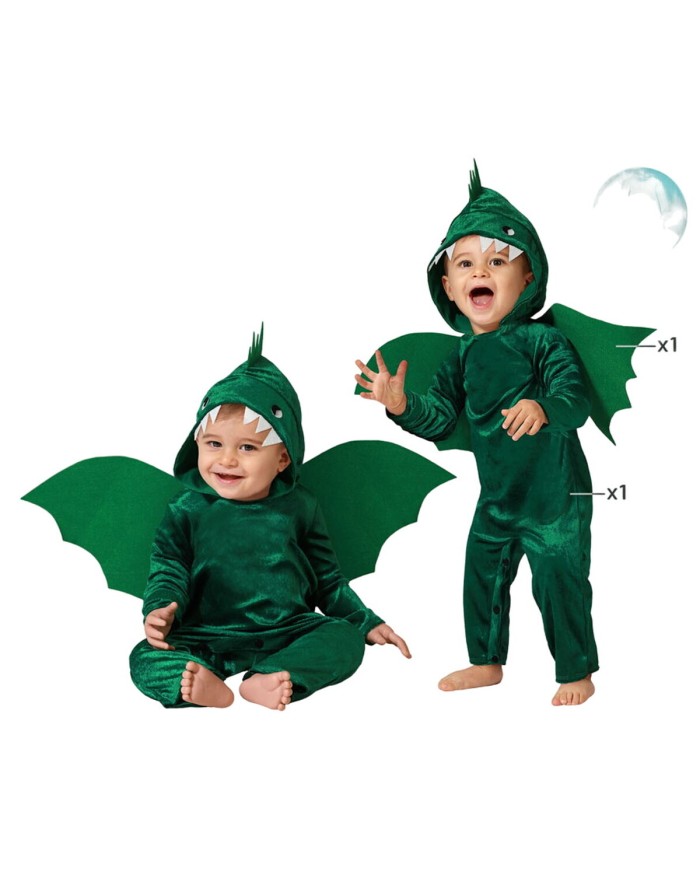 Costume per Neonati Drago Verde
