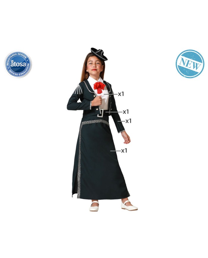 Costume per Bambini Mariachi Bambina Costume per Bambini Mariachi Bambina