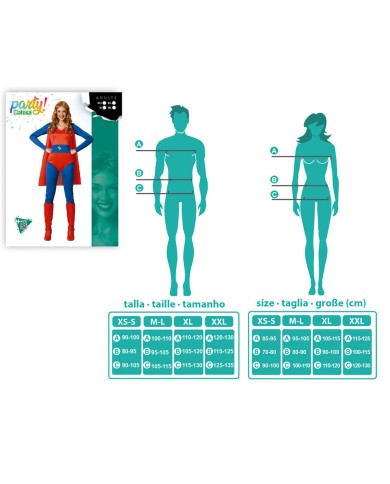 Costume per Adulti Supereroe Donna Costume per Adulti Supereroe Donna