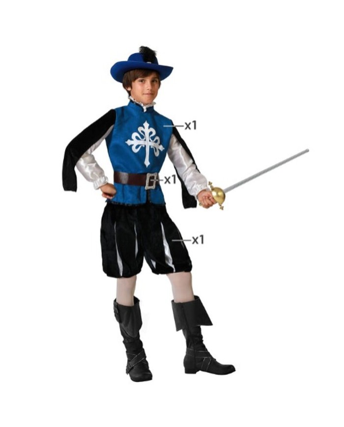 Costume per Bambini Moschettiere Azzurro