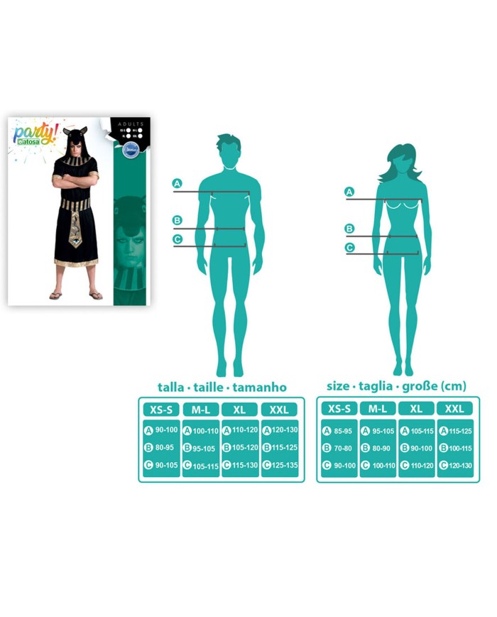 Costume per Adulti Nero Egiziano