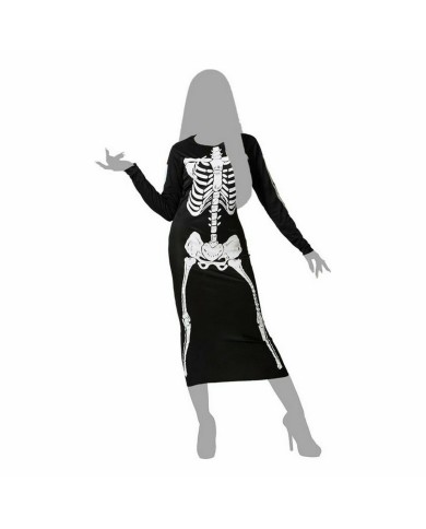 Costume per Adulti Scheletro Donna Nero Costume per Adulti Scheletro Donna Nero