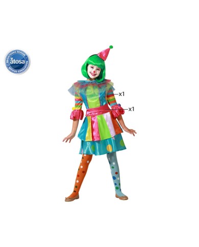 Costume per Bambini Pagliaccio Donna 10-12 Anni Costume per Bambini Pagliaccio Donna 10-12 Anni