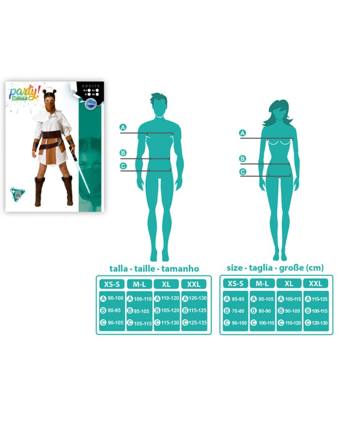 Costume per Adulti Bianco XS/S Costume per Adulti Bianco XS/S