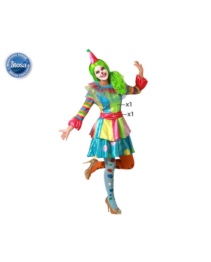 Costume per Adulti Pagliaccio Donna XS/S Costume per Adulti Pagliaccio Donna XS/S