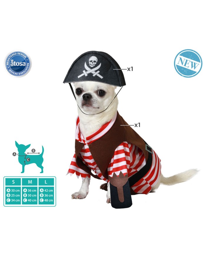 Costume per Cane L Pirata