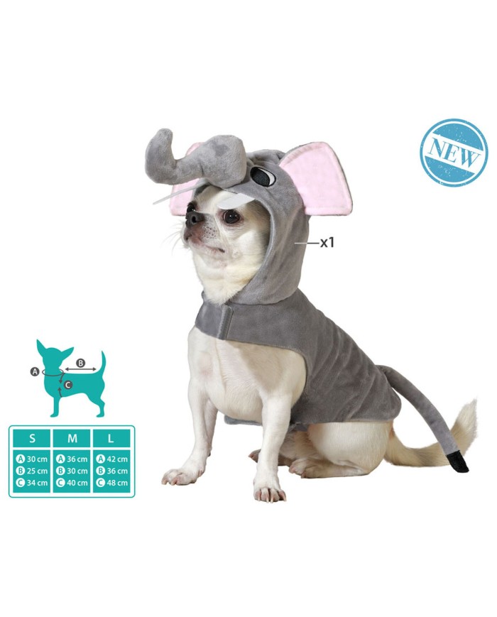 Costume per Cane Taglia S Elefante