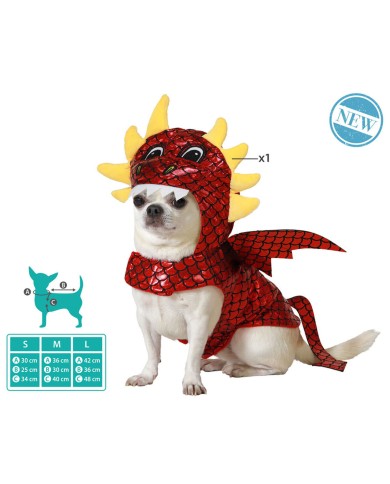 Costume per Cane Taglia S Drago