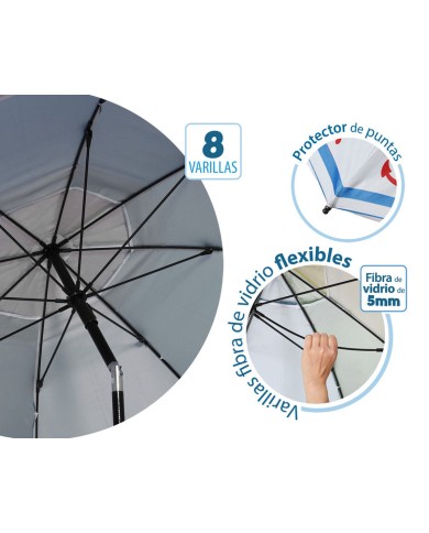 Ombrellone Azzurro Ø 180 cm SPF50+ Ancora Ombrellone Azzurro Ø 180 cm SPF50+ Ancora