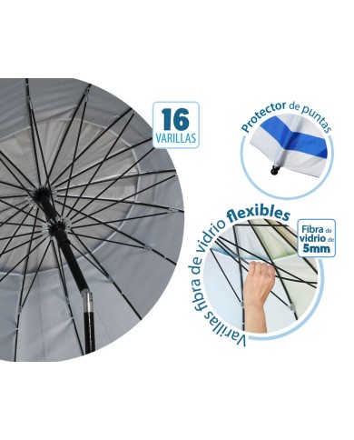 Ombrellone Azzurro Ø 240 cm SPF50+ Ancora Ombrellone Azzurro Ø 240 cm SPF50+ Ancora