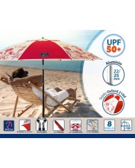 Ombrellone Rosso Ø 180 cm SPF50+ Marino Ombrellone Rosso Ø 180 cm SPF50+ Marino